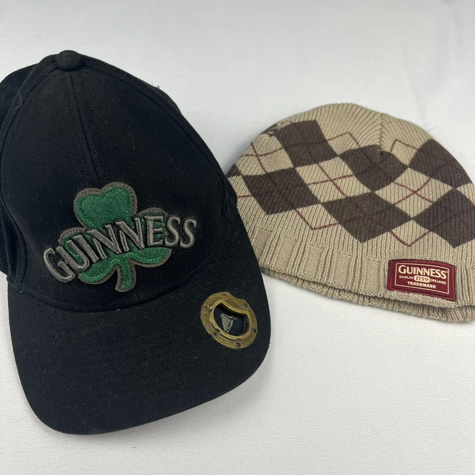 Two Guinness Beer Hats Gorra de Béisbol con Abridor de Botellas + Gorro Talla Única Foto 2 de 4