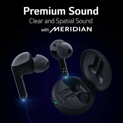 PREMIUM LG TONE Free FN4 kabellose In-Ear-Kopfhörer mit Ladehülle - schwarz 