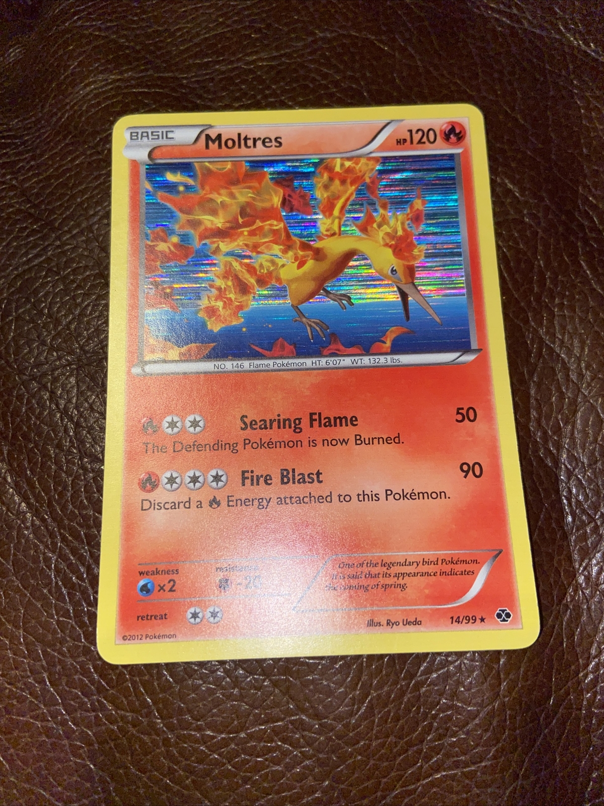 Moltres 14/99 Holo | Pokemon Card Next Destinies Ultra Rare 2012 NM VLP