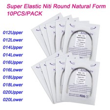 10PCS/PACK Dental Orthodontic Arch Wire Niti Round Super Elastic Natural Form DL