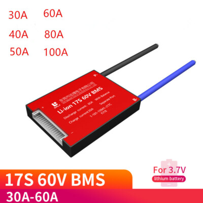 17S 48V 15A 20A 30A 40A 50A 60A 80A100A Li-ion BMS With Balance Waterproof Board