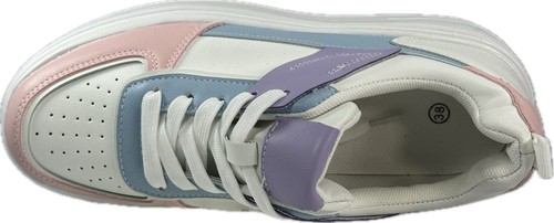Women's White-multicolor Lightweight Platform Sneakers US Size 7-7.5 - Picture 5 of 6