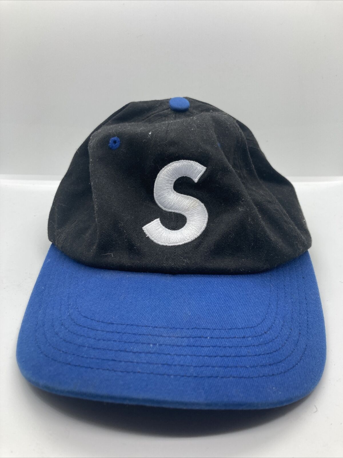 supreme 2 tone S logo 6 panel hat