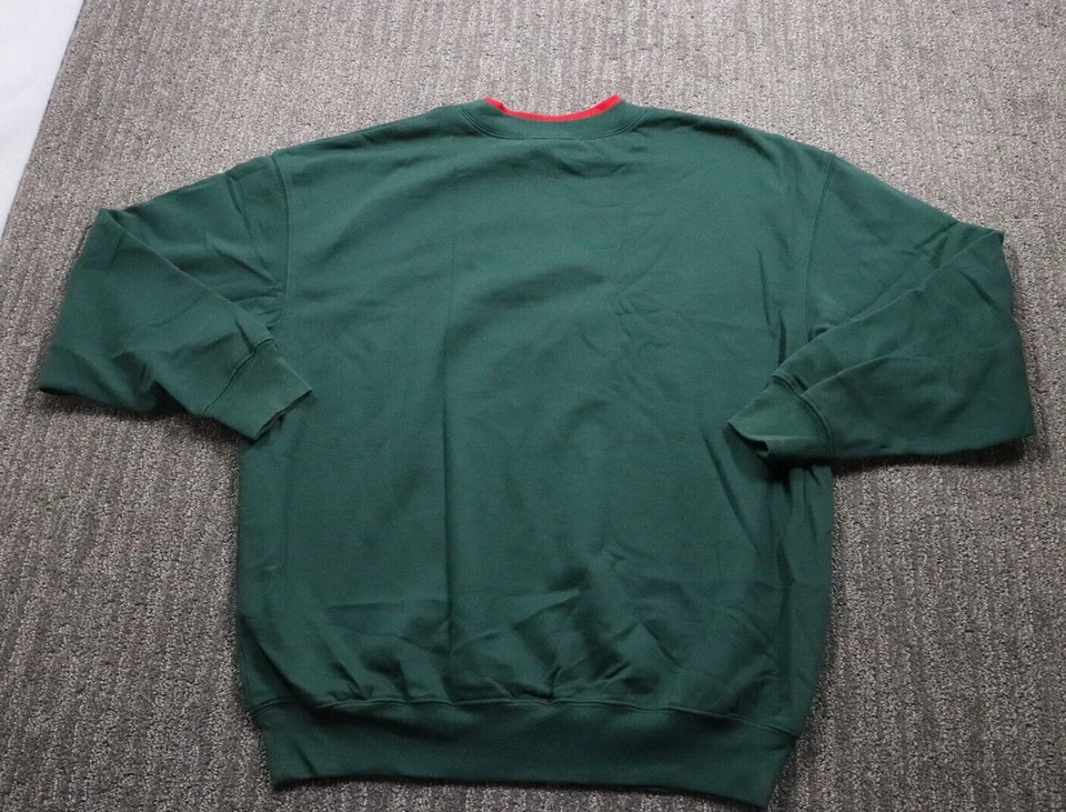 Suéter de Natal verde vintage Y2K feminino pássaros grandes natureza árvore férias - Imagem 4 de 4