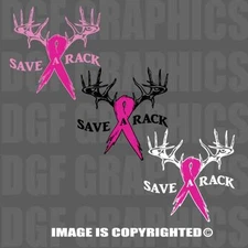 SAVE-A-RACK - Breast Cancer Awareness Vinyl Decal 4 Sizes Available #BC001