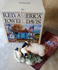 LOWELL DAVIS/SCHMID "Missouri Spring" A Mother Lamb & Her 2 Babies NOS 1987 RARE