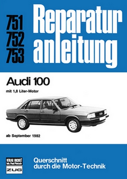 Thumbnail - Reparaturanleitung Audi 100 1,6 Liter Ab 1982 Reparatur-handbuch