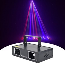 Animation RGB Full Color Laser Light Project For Bar DJ Full Color 2 Heads Laser