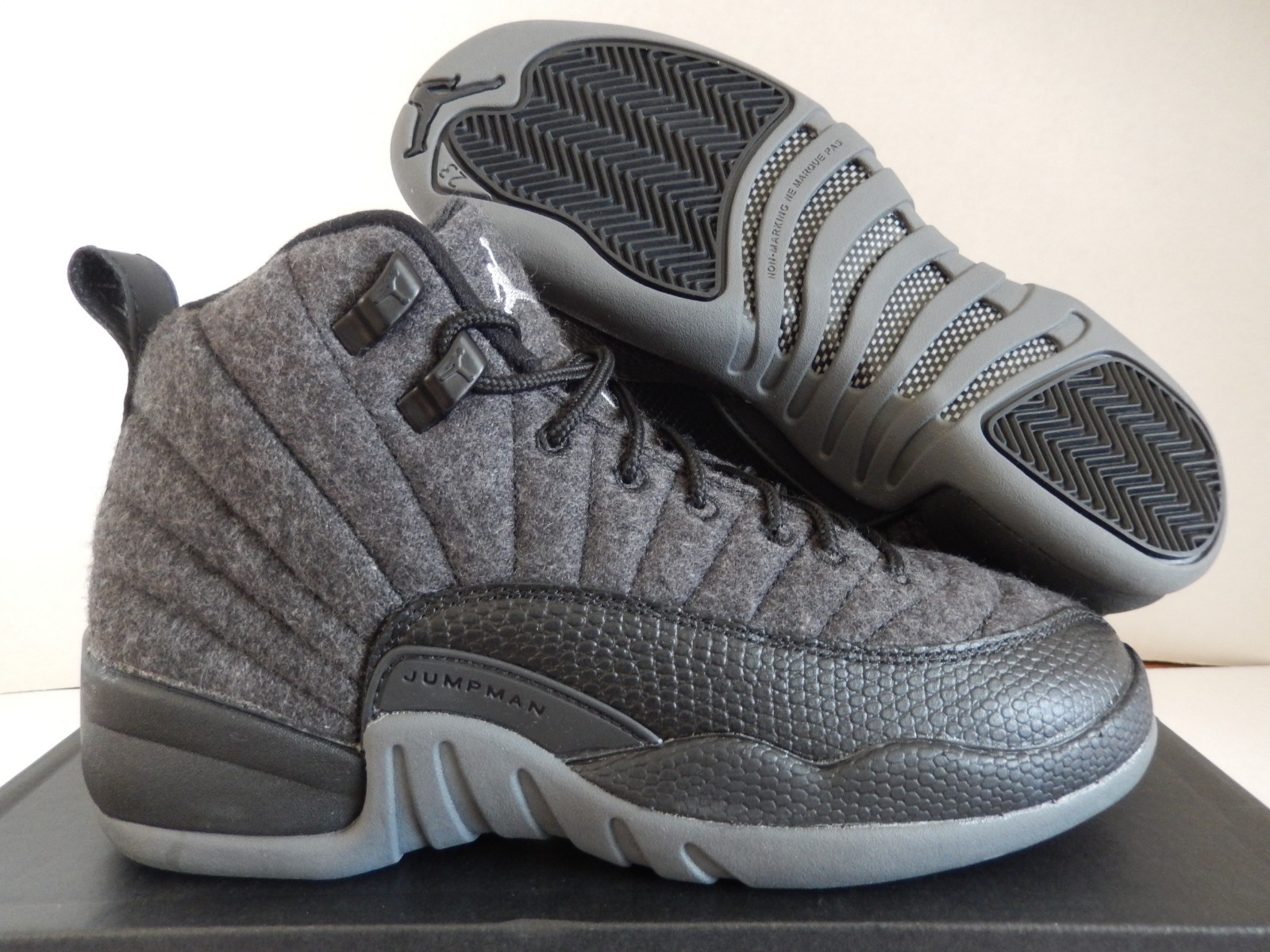 grey wool jordan 12