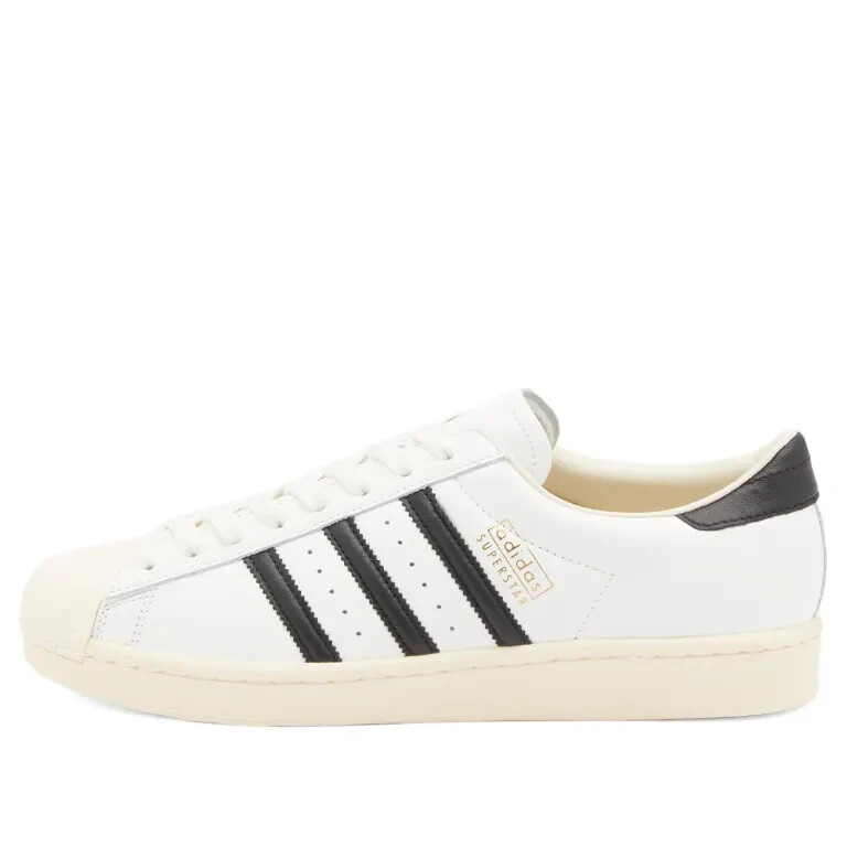Adidas Men's Superstar Vintage Shoes in White, Black and Cream - Main Image