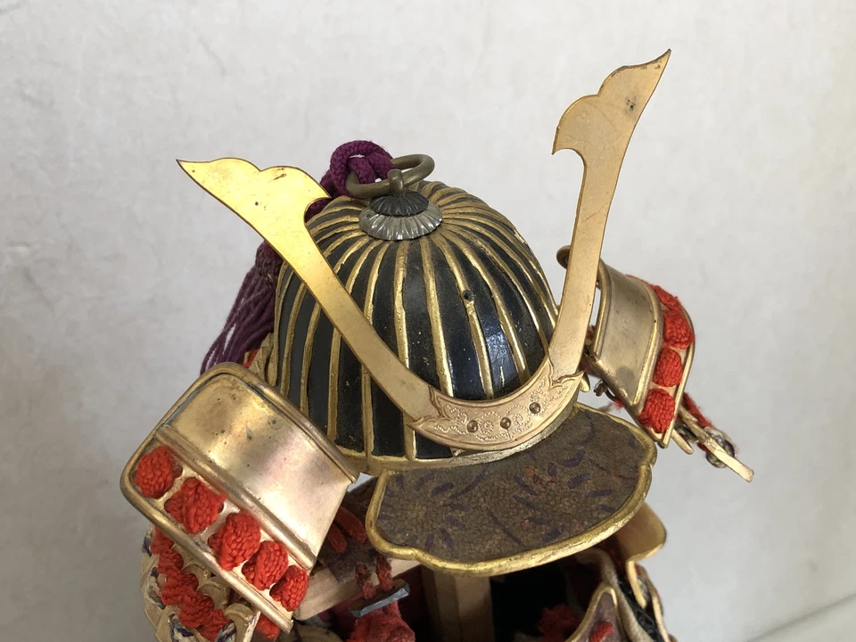 Y3417 OKIMONO Yoroi Armadura Festival del Niño Figura Figura Caja Japón Antiguo Foto 3 de 4