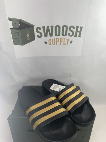 adilette black gold