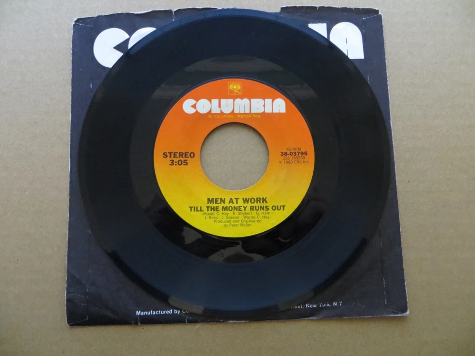 Men At Work - Overkill - 1983 - Columbia Records 38-03795 Vinyl 7" Single VG - Image 4 of 4