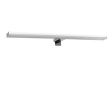 Lampada da bagno led da parete 12W 4000K luce neutra cromata IP44 60centimetri