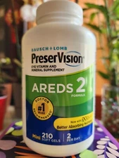 PreserVision AREDS 2 Eye Vitamin & Mineral Supplement 210 mini soft gel exp 7/27