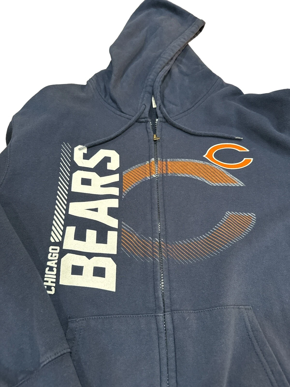 VETEMENTS Felpa con cappuccio zip intera CHICAGO BEARS (NFL) uomo taglia XL by Team Apparel