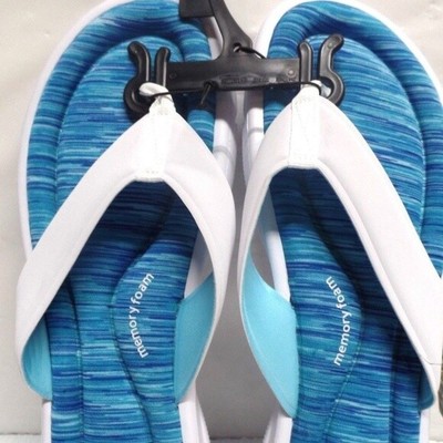 athletic works women's wide width memory foam thong sandal