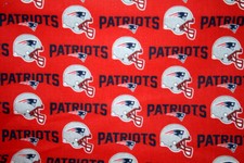 60 INCH WIDE NEW ENGLAND PATRIOTS III NFL - 1/2 YARD 18X60 100 COTTON FABRIC
