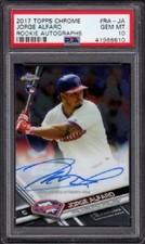 2017 Jorge Alfaro Topps Chrome Rookie Autographs #RA-JA Graded PSA 10 Gem Mint