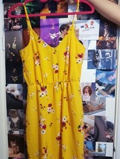 Women's yellow flower maxi summer dress