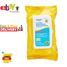 Equate Witch Hazel Flushable Hemorrhoidal Medicated Wipes, 48 Count