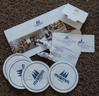 MARITIM HYOTELS (GERMANY) BROCHURE  CANDY  PAPER COASTERS SEWING KIT  DOOR KEY — photo 1