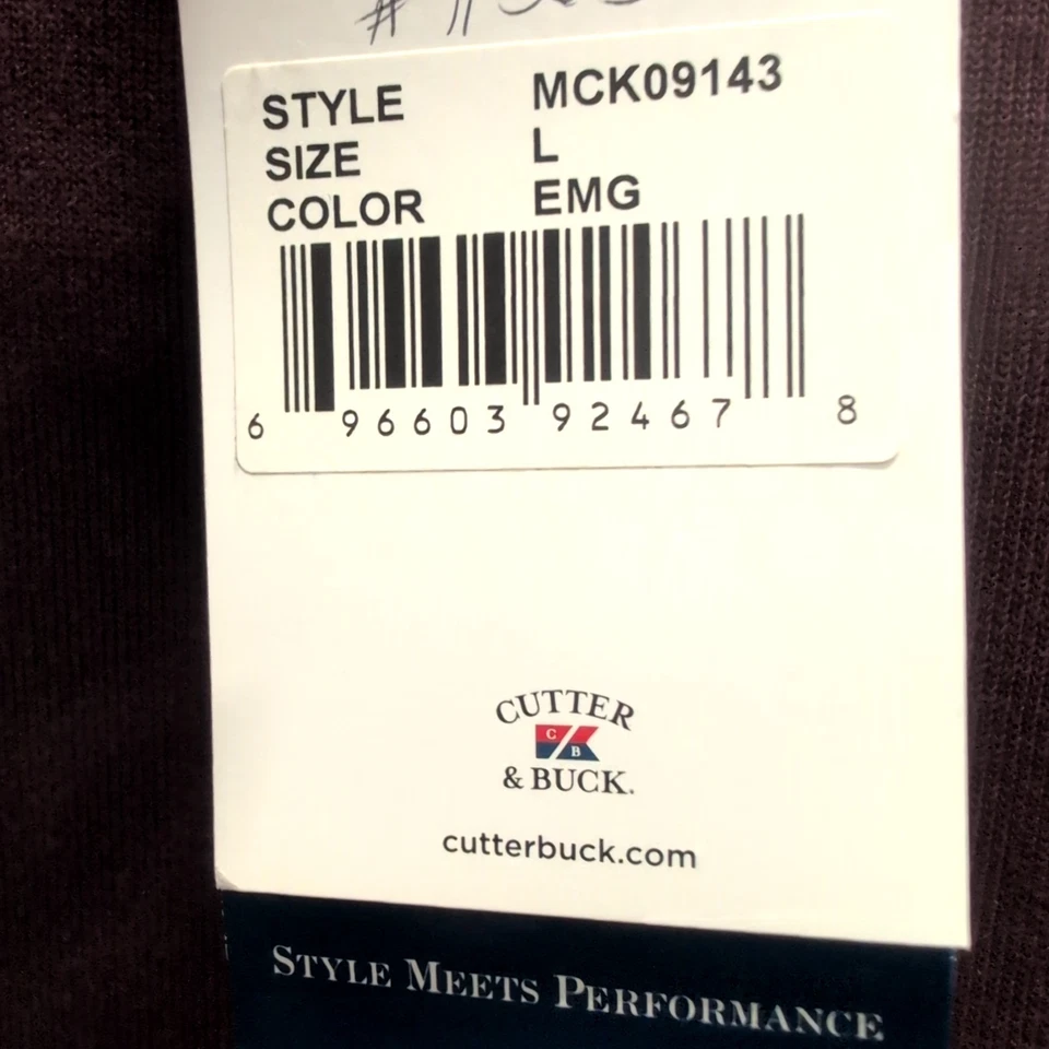 Cutter & Buck Burgundy Fleece Recycled Half Zip Pullover Sweater, Men's Large - Image 3 of 4