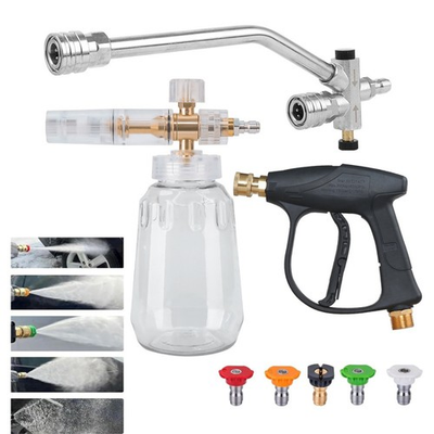 #ad #ad Pressure Washer Foam Cannon with Dual Connector Double Tip Attachment5 Nozzles $36.99