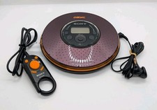 Sony PSYC Atrac3plus MP3 Portable CD Player Walkman Purple D-NE320 Remote Works