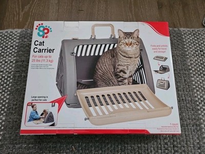 Sport Pet Designs Cat Carrier for cats up to 25 pounds Foldable Pet Carrier NEW