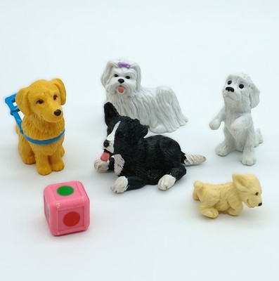  Puppy In My Pocket 5 Hunde Tierfiguren Vintage 1993 / 1995