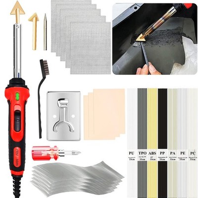 100W Plastic Welder, 2-in-1 Plastic Welding Kit with Soldering Iron Tips & 56Pcs