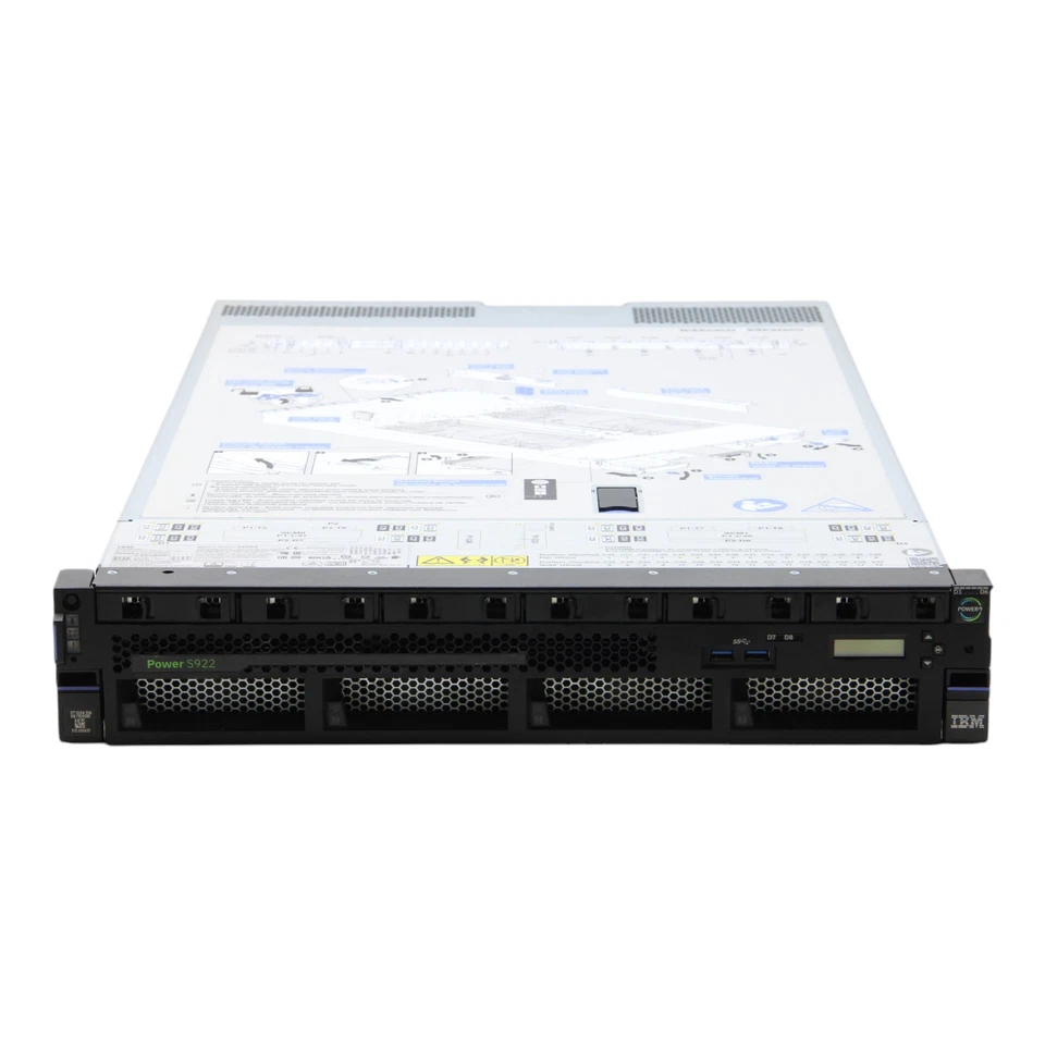 IBM Power S922 9009-22A Power9 3.40GHz 8-Core 512GB DDR4 10GbE 6X SFF Server - Bild 2 von 4