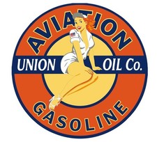 Calcomanía adhesiva de carreras de gasolineras bomba petróleo gasolina petróleo Aviation Union R8369