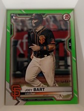 2021 Bowman Joey Bart, #51, Rookie, Neon Green, 053/399, RC