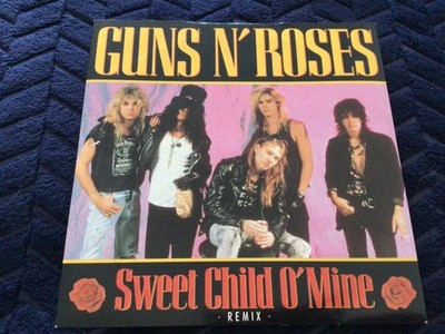 Guns N'Roses Sweet child O'mine remix 7'' vinyl single record.