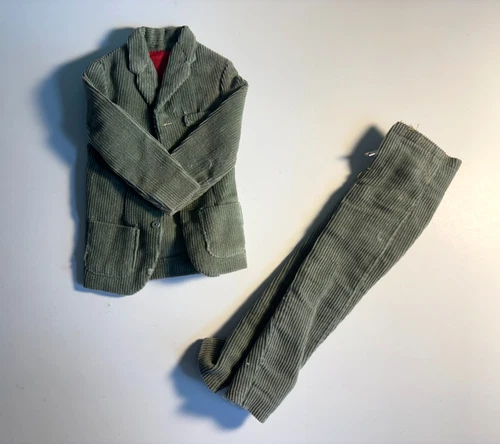 Vintage Barbie KEN FASHION PAK Jacket and Slacks, Green Corduroy Set - MINT JS3