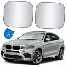 Windshield Sun Shade with Shield Standard (Medium) 2-Piece Foldable Sun Shade