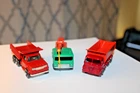 Matchbox Lesney No. 30 / 48 / 17 -reg wheel trucks lot of three - near mint/mint