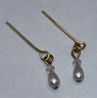 Vintage Barbie Doll Handmade Pearl Drop Earrings Jewelry