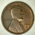 1914 S Lincoln Wheat Cent Coin 1c Cleaned US Penny Good San Francisco Circulated