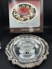 Sheridan Chip and Dip Plate No 15605 No Glass Bowl 12 3/4" w/Box