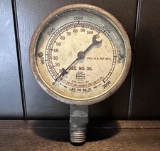 Vtg US GAUGE CO NY 3000 PSI Hydraulic Pressure Gauge Pat July 31, 1917