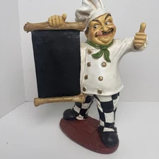 Chef Statue with Chalkboard Sign Kitchen Restaurant Decor