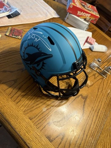 Ricky Williams Signed Miami Dolphins Helmet Full Size Rave Rep