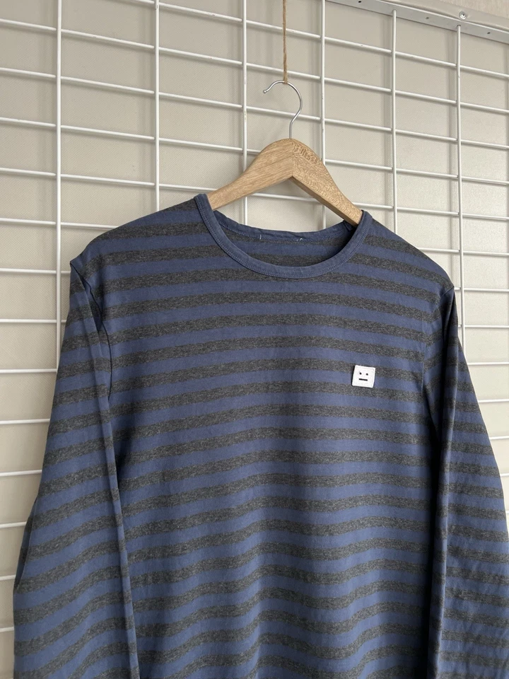 Acne Studios Tage Face Stripes PAW16 Long Sleeve Mens Size L Cotton Pullover - Image 3 of 4