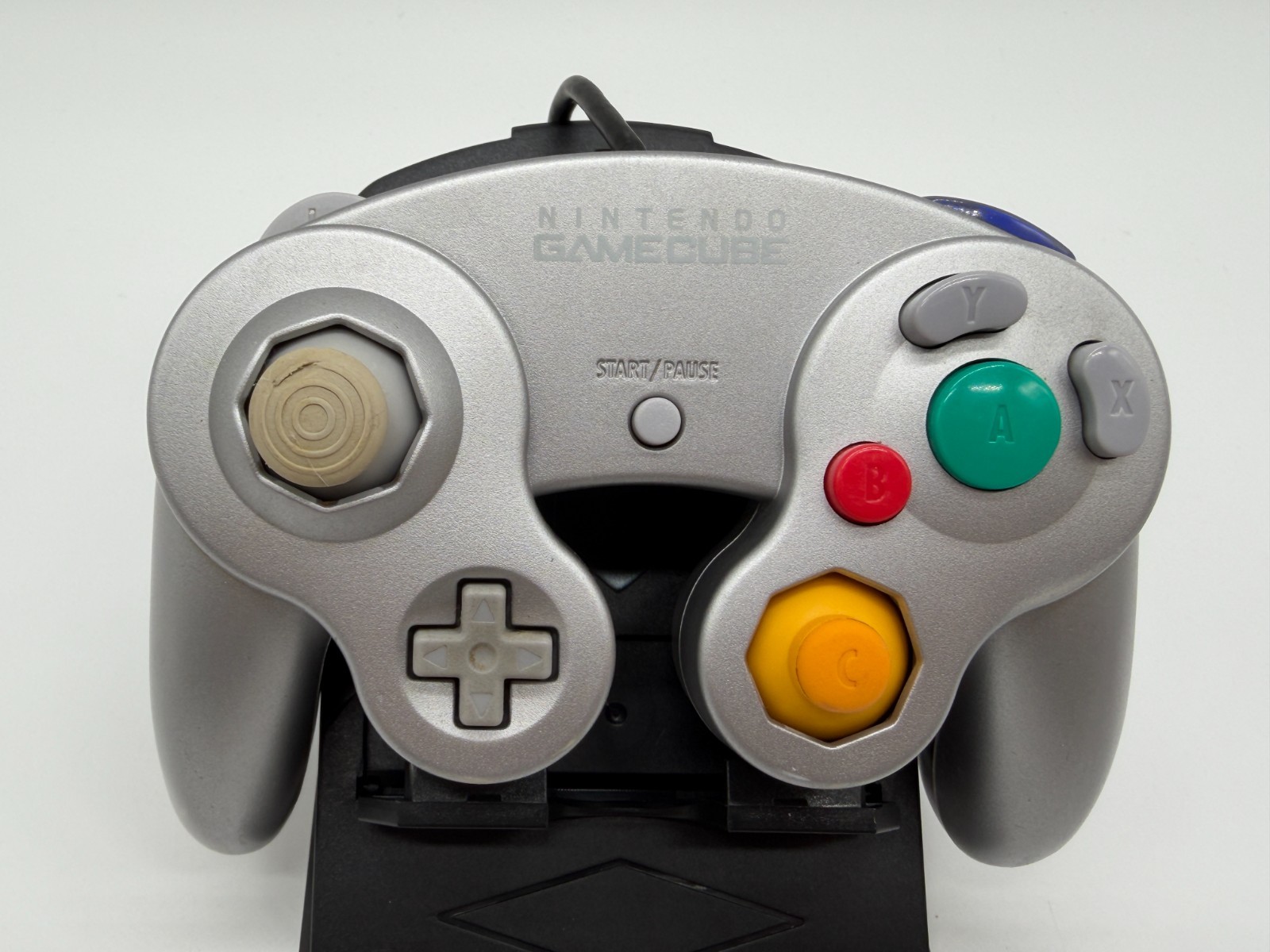 OFFICIAL Nintendo GameCube Wii U Controller DOL-003 Silver 8/10 Stick