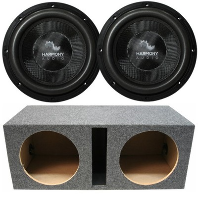 Harmony Audio HA-C102 10'' 2000W Car Audio Subwoofers & Vented Sub Box Enclosure