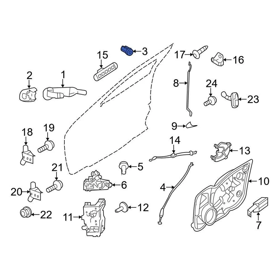 For Ford Police Interceptor Utility 13-19 Ford Front Left Door Lock Cylinder Foto 3 de 4