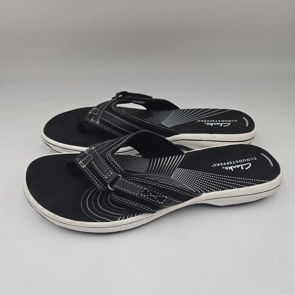 Chanclas Clarks Breeze Sea para mujer negras 7,5 M cómodas Foto 3 de 4